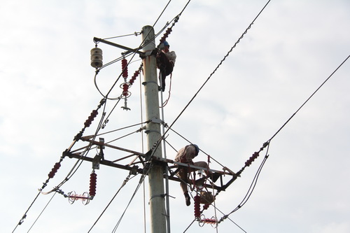 國(guó)網(wǎng)霞浦供電公司加裝線路避雷器，保障兩節(jié)期間電網(wǎng)可靠性