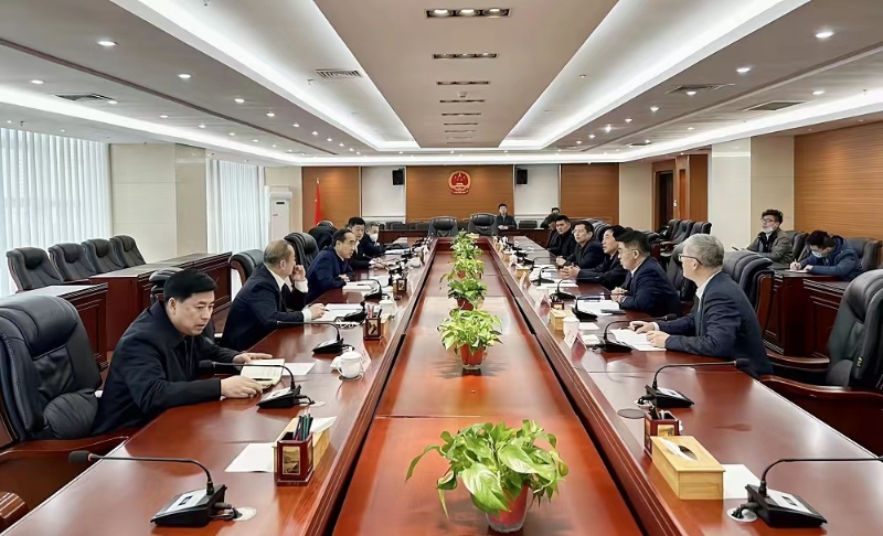 中國能建黨委副書記、總經(jīng)理孫洪水與丹東市市長郝建軍會(huì)談